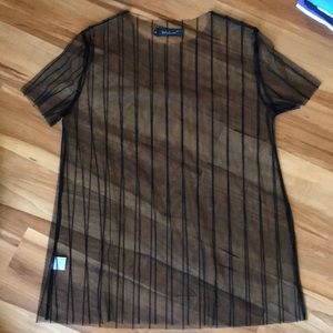 Black sheer mesh top